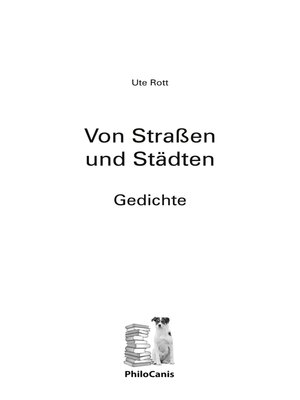 cover image of Von Straßen und Städten